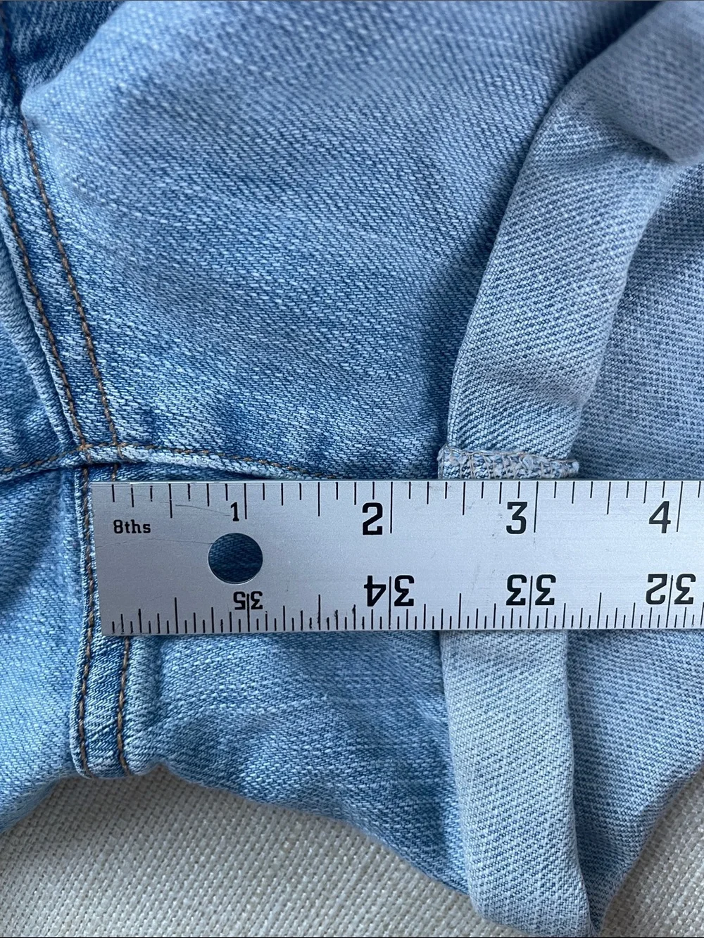 Old Navy Light Blue Denim Rolled-Hem Boyfriend Shorts